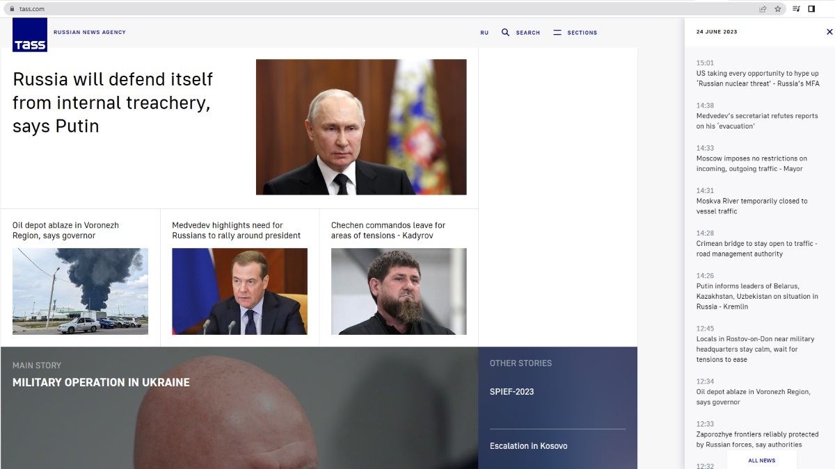 Leállt a hírekkel az orosz állami hírügynökség angol nyelvű szolgálata