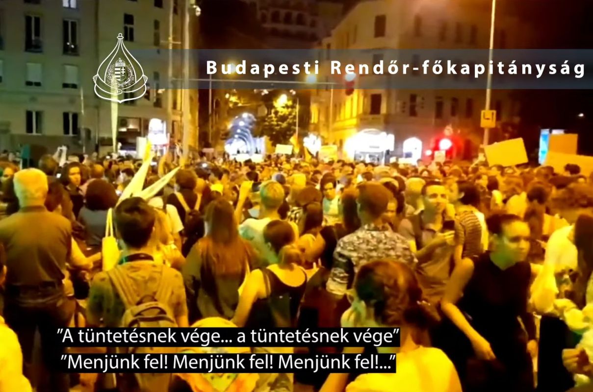 Videót közölt a rendőrség arról, ahogy a diákok megpróbáltak feljutni a Karmelitához