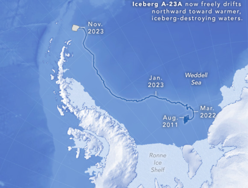 Gyorsan olvad a világ legnagyobb jéghegye