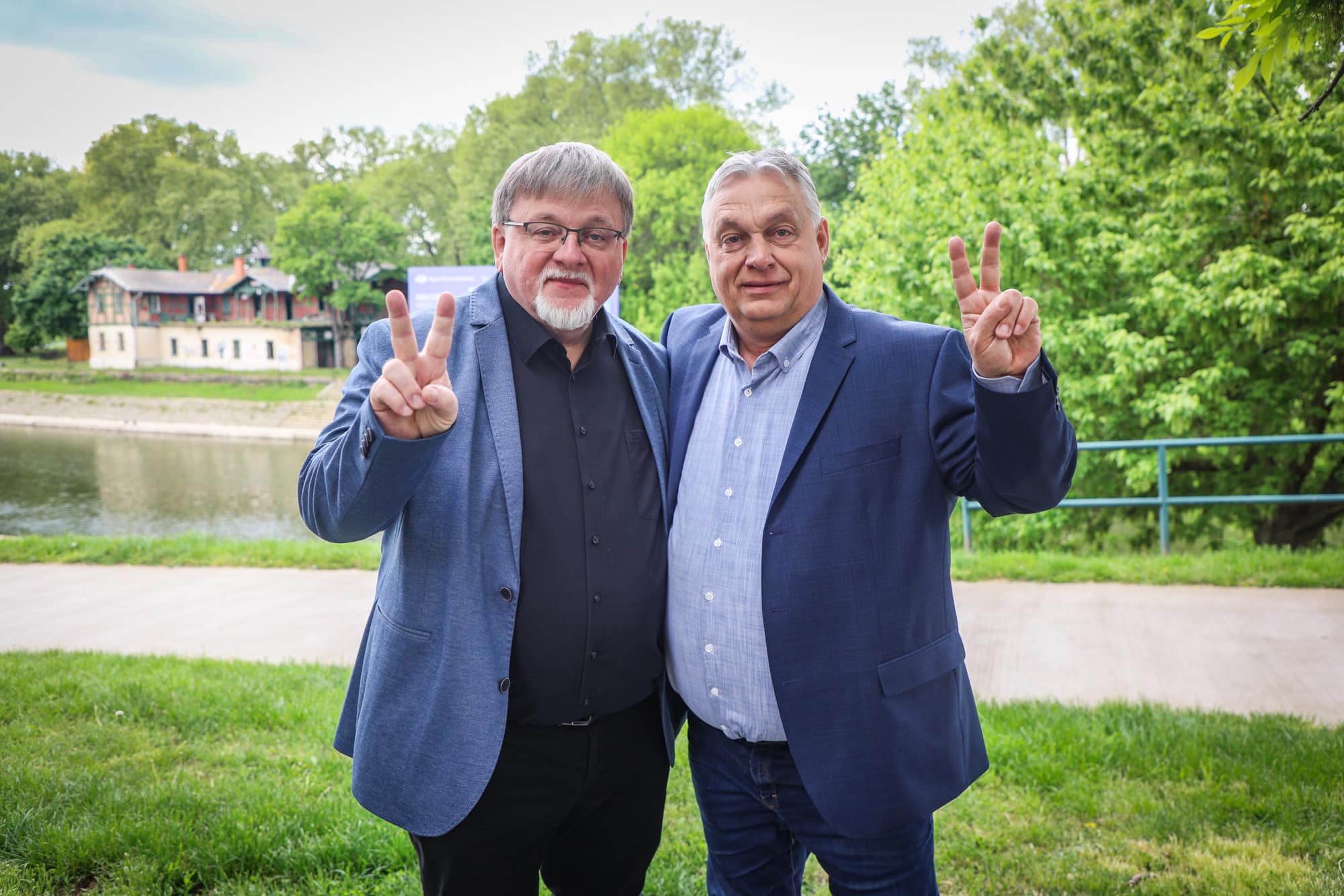 Győrben bukkant fel a kampányoló Orbán Viktor