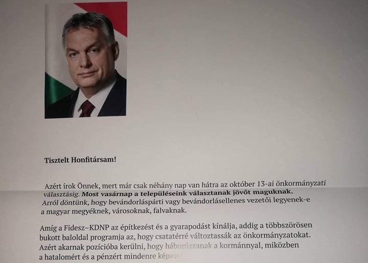 Levélben kéri Orbán, hogy szavazzanak a Fideszre