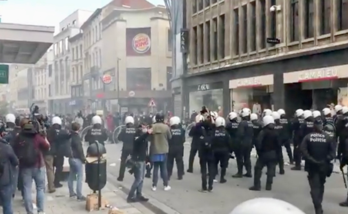 Eldurvult a tüntetés Brüsszelben